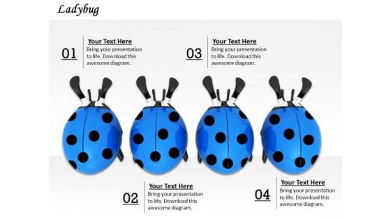 Stock Photo Image Of Blue Ladybug PowerPoint Slide