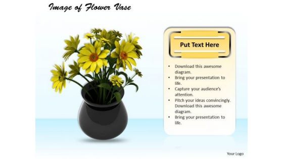Stock Photo Image Of Flower Vase PowerPoint Template