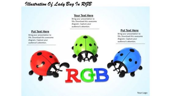 Stock Photo Image Of Lady Bug In Rgb PowerPoint Slide