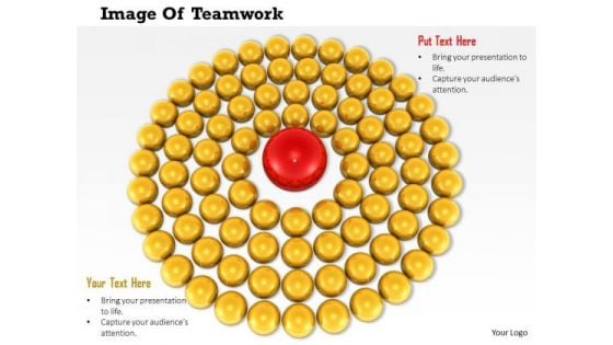 Stock Photo Image Of Teamwork And Leadership PowerPoint Slide