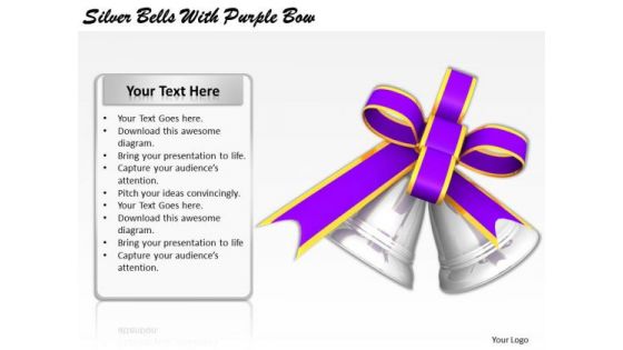 Stock Photo Innovative Marketing Concepts Silver Bells With Purple Bow Business Clipart