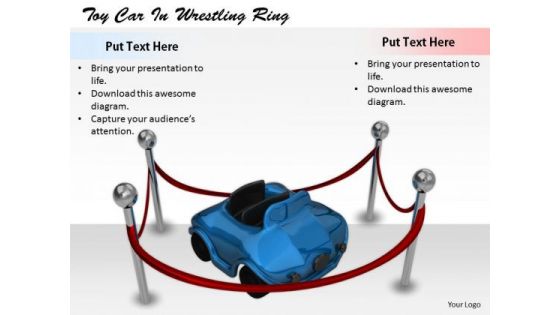 Stock Photo Innovative Marketing Concepts Toy Car Wrestling Ring Business Success Images