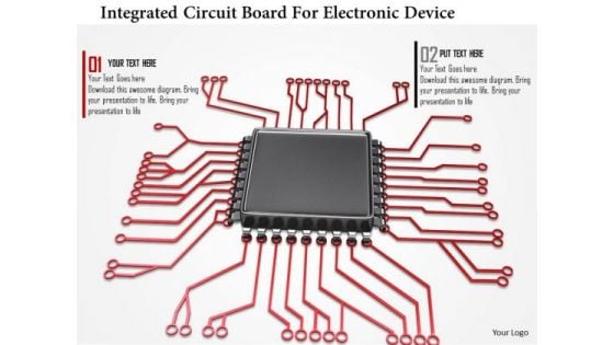 Stock Photo Integrated Circuit Board For Electronic Device PowerPoint Slide