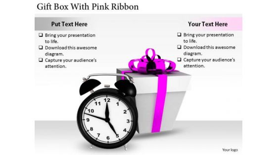 Stock Photo International Marketing Concepts Gift Box With Pink Ribbon Stock Photo Business Photos