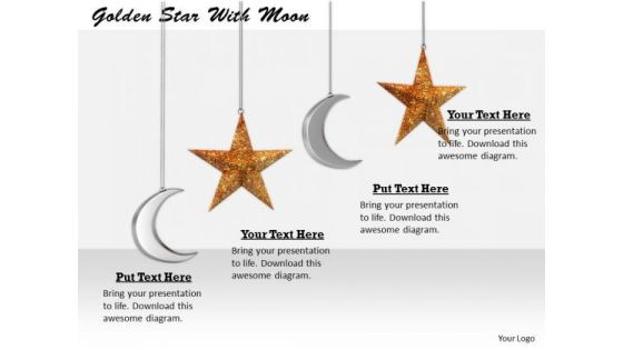 Stock Photo International Marketing Concepts Golden Star With Moon Business Success Images