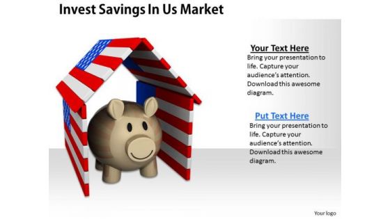 Stock Photo Invest Savings In Us Market PowerPoint Template