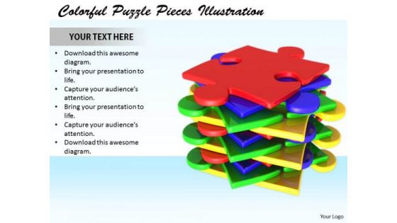 Stock Photo It Business Strategy Colorful Puzzle Pieces Illustration Success Images