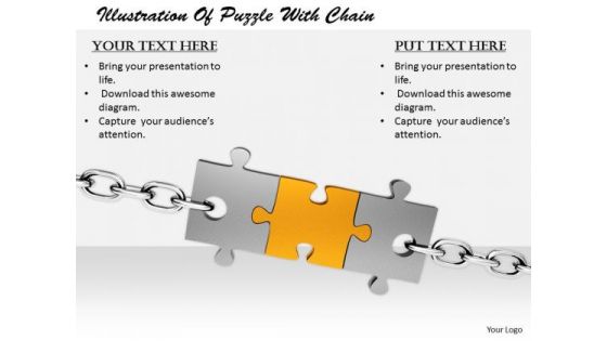 Stock Photo It Business Strategy Illustration Of Puzzle With Chain Images Photos