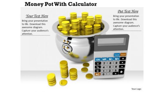 Stock Photo It Business Strategy Money Pot With Calculator Icons Images