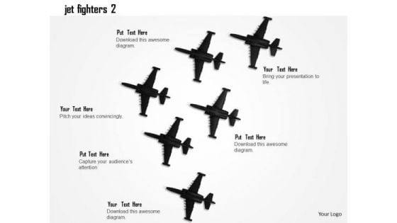 Stock Photo Jet Fighters For Defence Services PowerPoint Slide