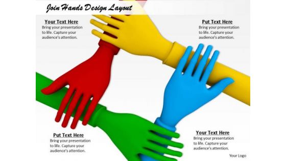 Stock Photo Join Hands Design Layout PowerPoint Template