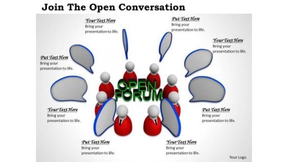 Stock Photo Join The Open Conversation PowerPoint Template