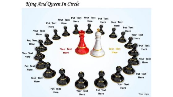 Stock Photo King And Queen In Circle PowerPoint Template