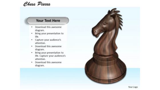 Stock Photo Knight Piece In The Game Of Chess PowerPoint Slide