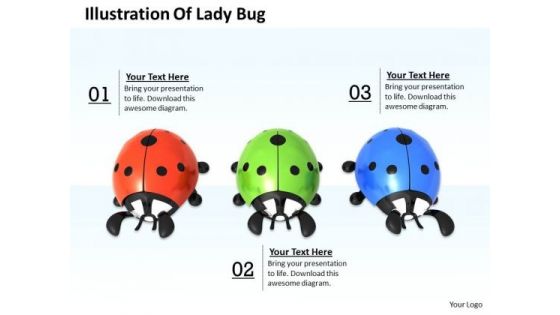 Stock Photo Lady Bug In Red Green Blue Colors PowerPoint Slide