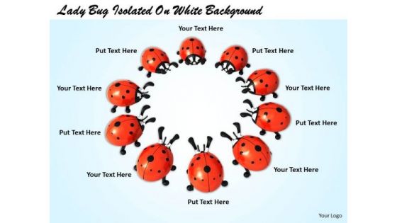 Stock Photo Lady Bug Standing In Circle PowerPoint Slide