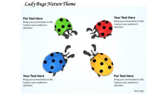 Stock Photo Lady Bugs Nature Theme PowerPoint Template