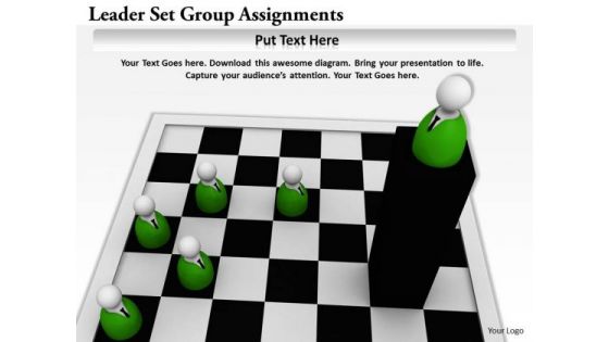 Stock Photo Leader Set Group Assignments PowerPoint Template Stock Photo Leader Set Group Assignments PowerPoint Template
