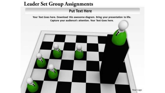 Stock Photo Leader Set Group Assignments PowerPoint Template