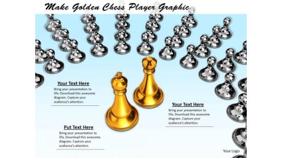 Stock Photo Make Golden Chess Player Graphic PowerPoint Template