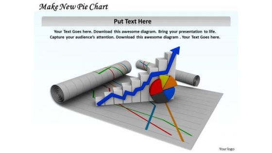 Stock Photo Make New Pie Chart PowerPoint Template