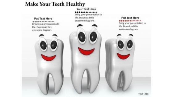 Stock Photo Make Your Teeth Healthy PowerPoint Template