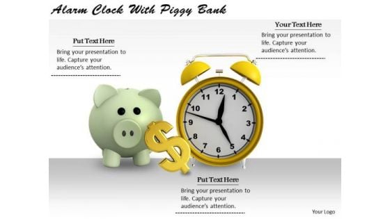 Stock Photo Marketing Concepts Alarm Clock With Piggy Bank Stock Photo Business Pictures Images