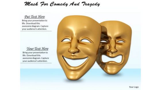 Stock Photo Mask For Comedy And Tragedy PowerPoint Template