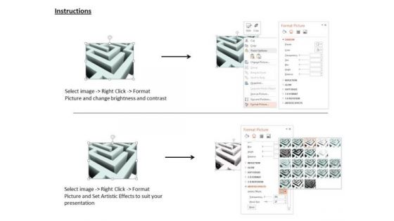 Stock Photo Maze Challenges Concept PowerPoint Slide
