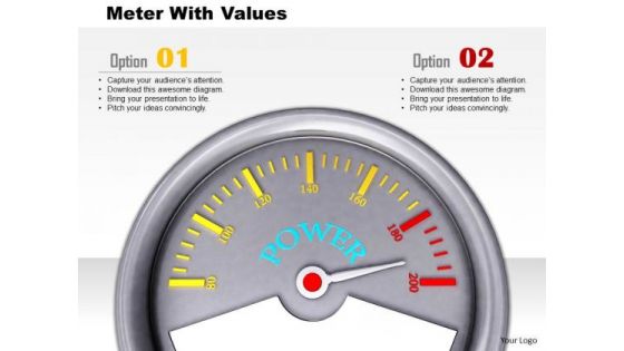 Stock Photo Meter With Values PowerPoint Slide Stock Photo Meter With Values PowerPoint Slide