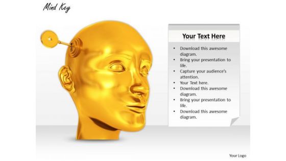 Stock Photo Mind Key PowerPoint Slide