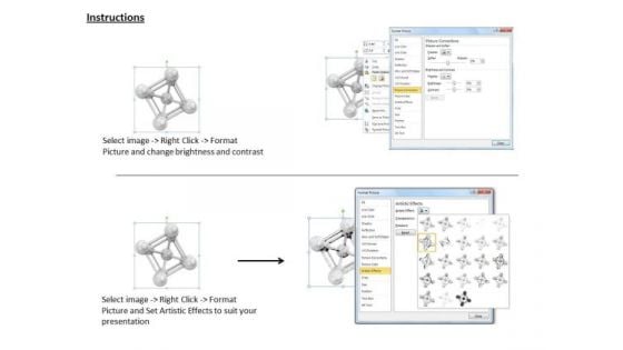 Stock Photo Molecule 3d Icon PowerPoint Slide