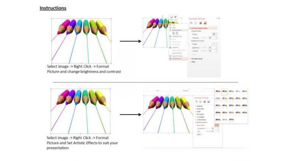 Stock Photo Multicolor Pencil Lines PowerPoint Slide