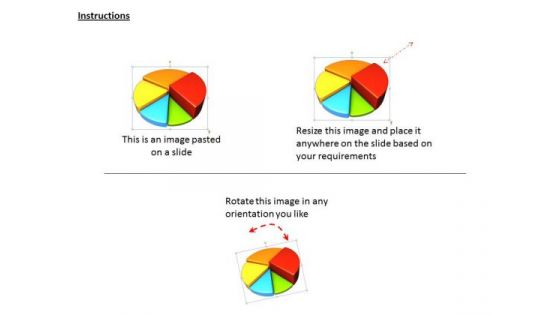 Stock Photo Multicolor Pie Chart For Business Result Analysis PowerPoint Slide
