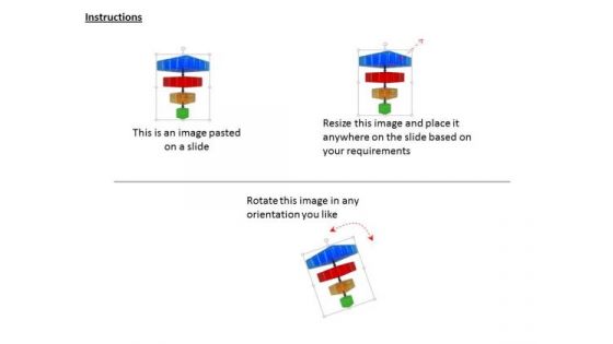 Stock Photo Multicolored Cubes In Series For Funnel Process PowerPoint Slide