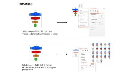 Stock Photo Multicolored Cubes In Series For Funnel Process PowerPoint Slide