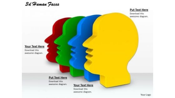 Stock Photo Multicolored Human Faces For Conceptual Use PowerPoint Slide