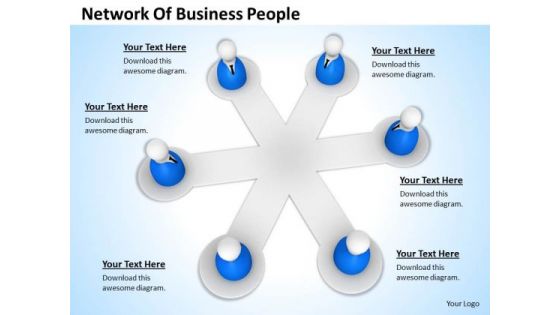 Stock Photo Network Of Business People PowerPoint Template