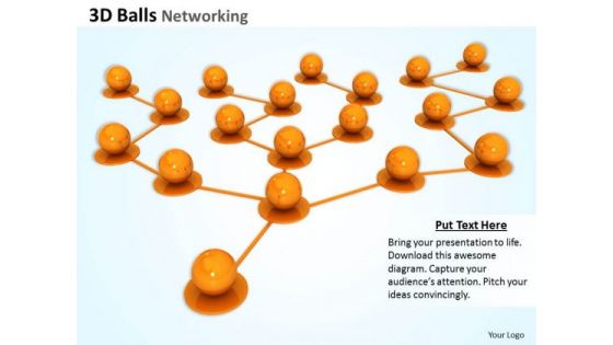 Stock Photo Networking Concept 3d Balls PowerPoint Slide