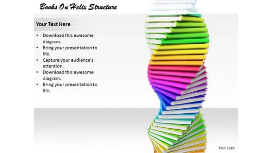 Stock Photo New Business Strategy Books On Helix Structure Best