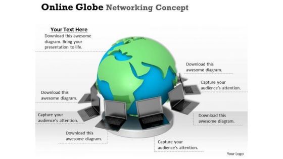 Stock Photo Online Global Networking PowerPoint Slide