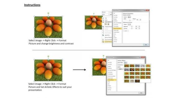 Stock Photo Orange Colored Eggs Shows Team Concept PowerPoint Slide