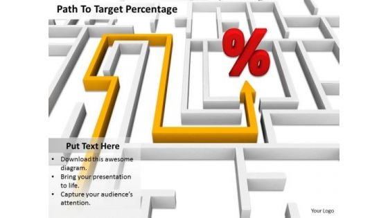 Stock Photo Path To Percentage Symbol PowerPoint Slide