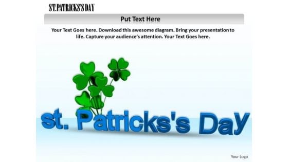 Stock Photo Patricks Day Celebration PowerPoint Slide