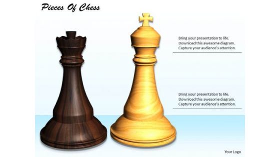 Stock Photo Pieces Of Chess PowerPoint Slide