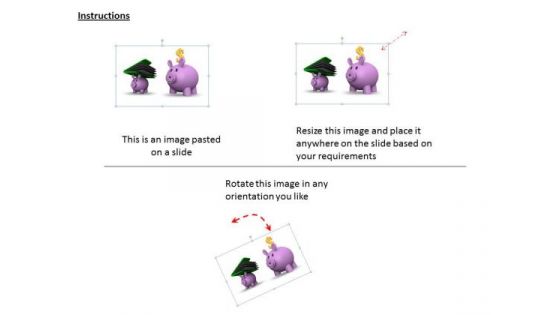 Stock Photo Piggy Bank And Folder Saving Concept PowerPoint Slide