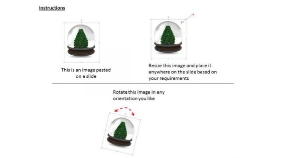 Stock Photo Pine Tree In A Crystal Ball PowerPoint Slide