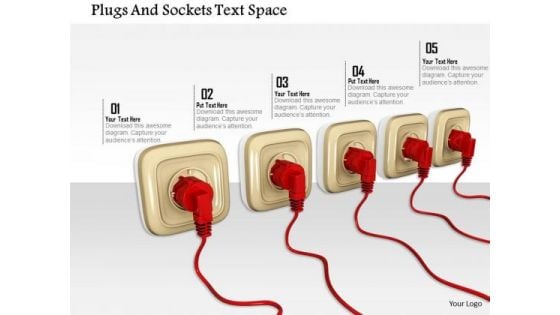 Stock Photo Plugs And Sockets Text Space PowerPoint Slide