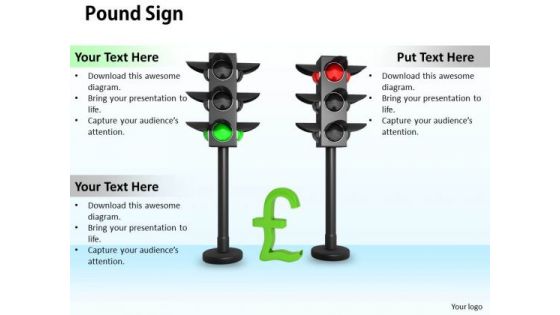 Stock Photo Pound Sign In Traffic Lights PowerPoint Slide