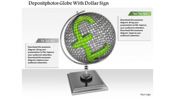 Stock Photo Pound Symbol Over Globe Finance Concept PowerPoint Slide